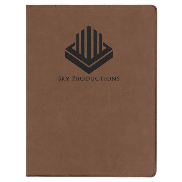 9 1/2" x 12" Laserable Leatherette Portfolio with Lined Pad Thumbnail